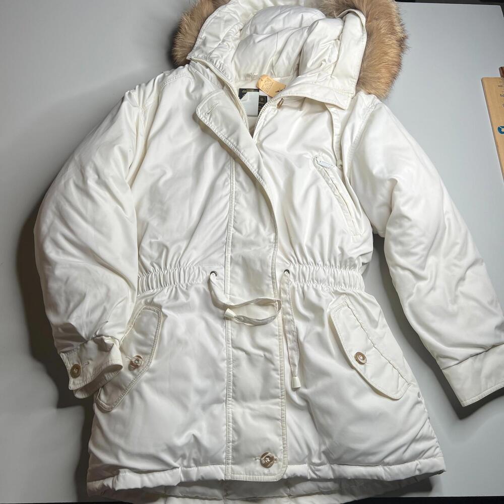 Vintage Eddie Bauer Premier Polar Parka Womens Jacket Goose Down Fur Made Canada